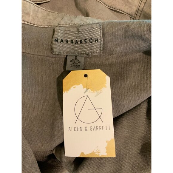 Marrakech Anthropologie Gray Cropped Asymmetrical Zip-Up Jacket, Size S - Picture 5 of 5